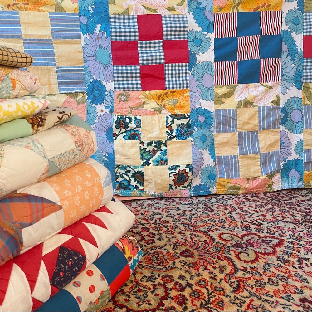 Unfinished vintage cutter quilt